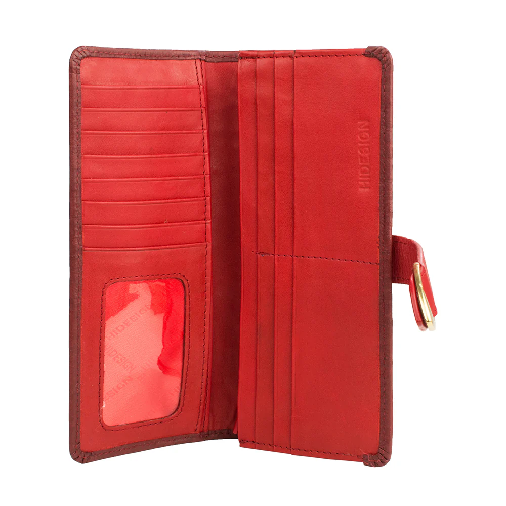 Yangtze W1  Red Leather Bi-Fold Wallet - Image 5