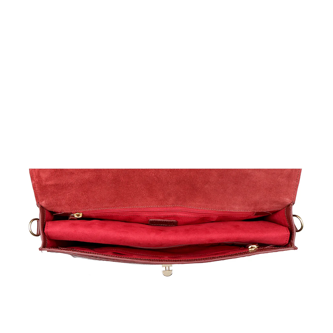 Yin Yang 03 Red Leather Laptop Bag - Image 5
