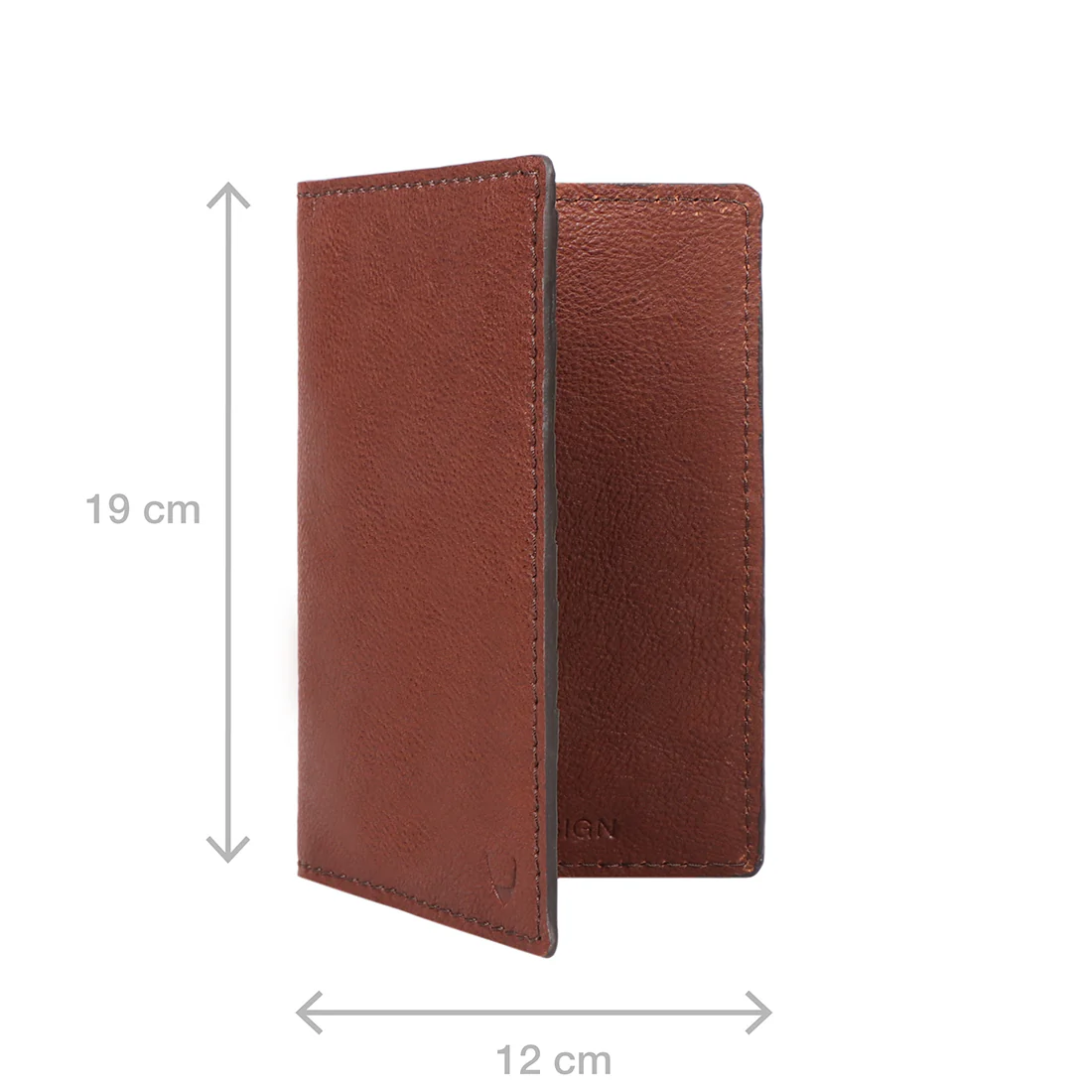 Yoga W4 Brown Leather Passport Holder - Image 3