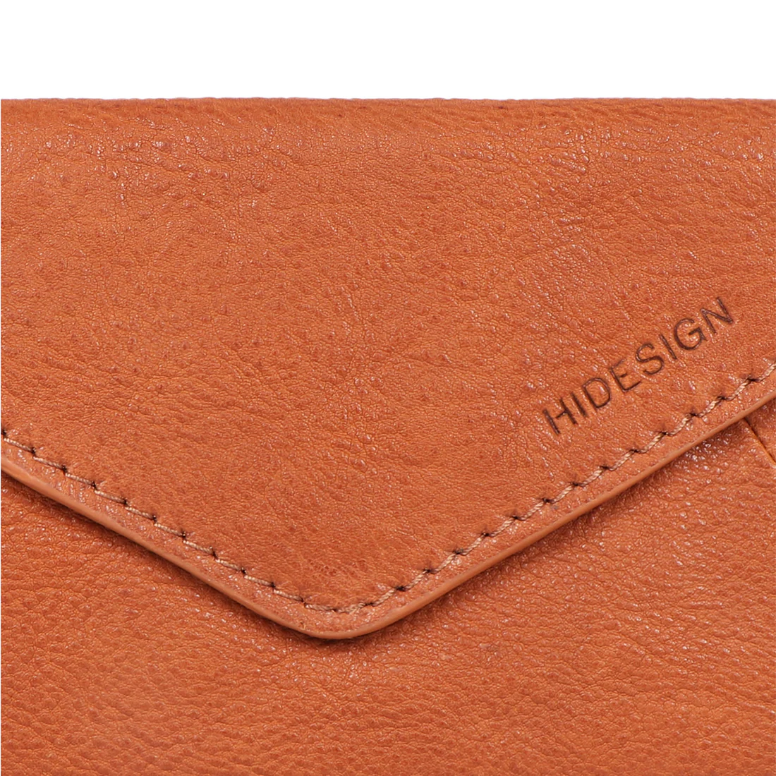 Yoga W5 Orange Leather Clutch Wallet - Image 6