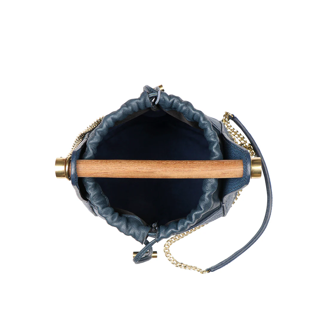 Zazen 01 Blue Leather Sling Bag - Image 4