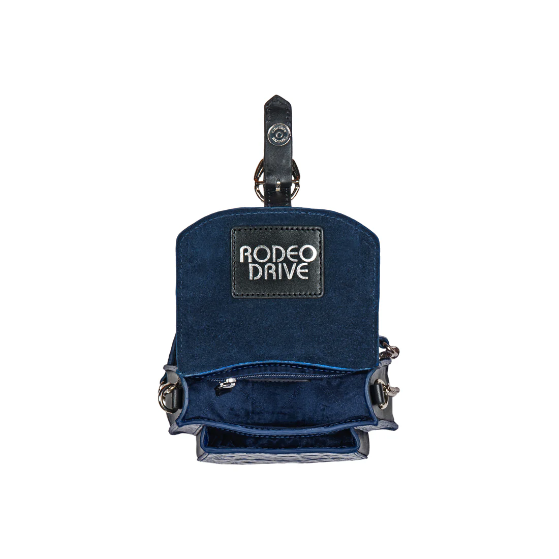 Zuzu Blue Leather Sling Bag - Image 7